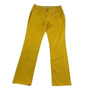 Boden Womens US Size 12 Yellow Dyed Stretch Jeans Spring Summer Preppy Casual
